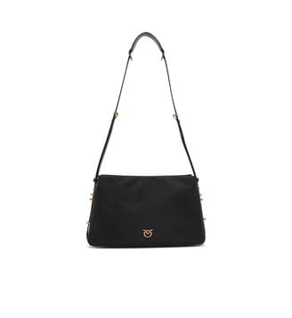 Sac à bandoulière moyen one, two, three bag en nylon - Pinko - Noir or antique