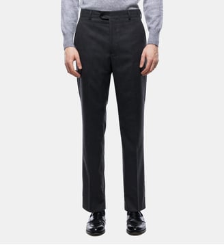 Pantalon de costume slim en laine - Fursac - Gris foncé