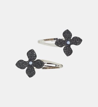 Barrette -  métal fleurs paillettes - Tartine Et Chocolat - Noir
