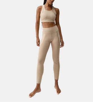 Legging de sport 7/8 Performance GOLD - Born Living Yoga - Beige
