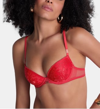 Soutien gorge Push up coques - Aubade - Rouge