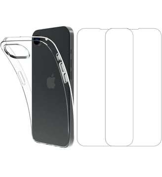 Pack iPhone 16e coque + verre trempé - Essentiel B - Transparent