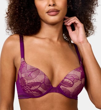 Soutien-gorge push-up Songe avec armatures Violet Maison Lejaby