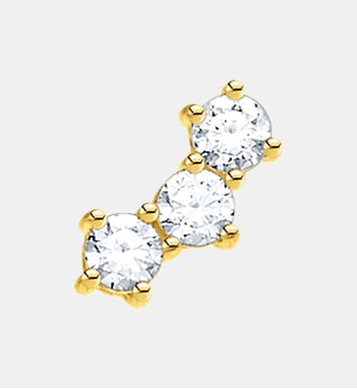 Clou d'oreille unique blanche pierres or - Thomas Sabo - Or