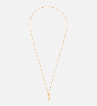 Collier Martelé Doré Pendentif "7" unisexe en Laiton - AMI Paris - Or