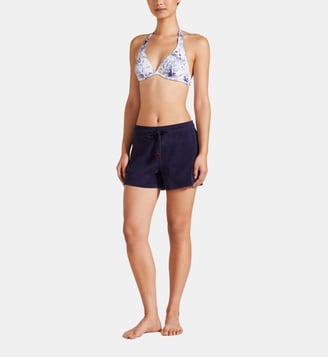 Short de bain en éponge uni - Vilebrequin - Bleu marine