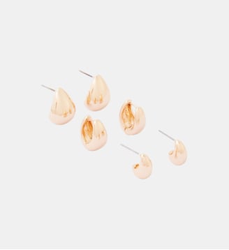 Set de 3 créoles gouttes - Balaboosté - Doré