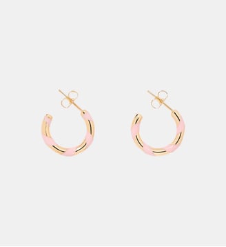 Mini créoles Positano baby pink - Aurélie Bidermann - Doré rosé