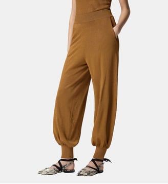 Pantalon large à fil métallisé - Pinko - Bronze