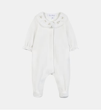 Pyjama -  velours col volanté - Tartine Et Chocolat - Écru