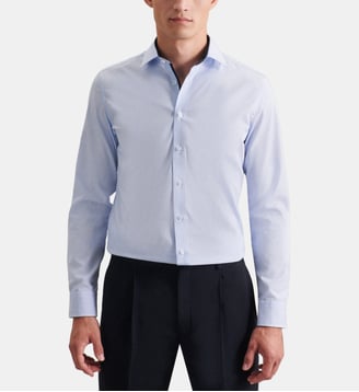 Chemise d'affaires 1/1 Slim Col Kent - Seidensticker - Bleu