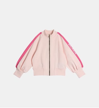 Sweat-shirt bicolore en jersey - Balmain - Rose