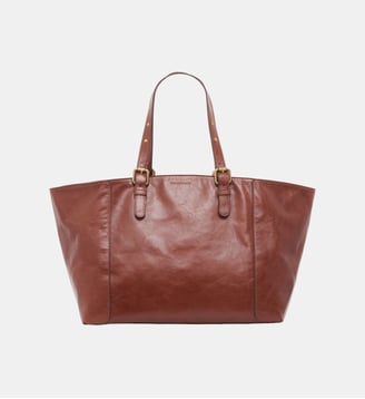 Cabas en cuir effet froissé - SIMPLE BAG - Gerard Darel - Caramel