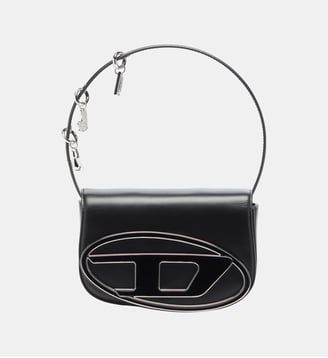 1DR - Sac iconique à bandoulière en cuir avec breloques poignée - Diesel - Noir
