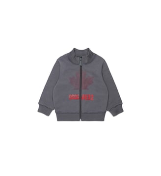 Sweat zippé avec logo - Dsquared2 - Gris anthracite