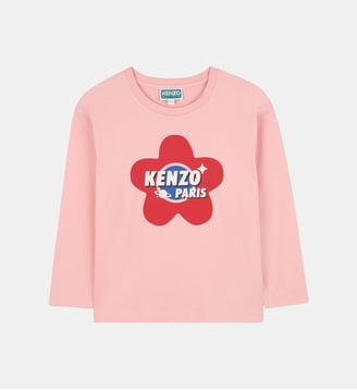 T-shirt à manches longues - Kenzo Kids - Atomic pink