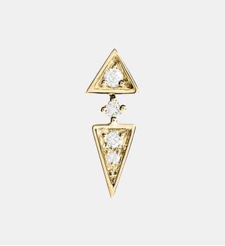 Boucle d'oreille Anyway Pic Diamants et Or Jaune - Statement - Or jaune