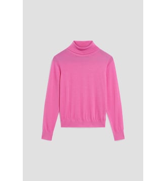 Pull à col roulé en laine mérinos - ROSAIRE - Gerard Darel - Rose
