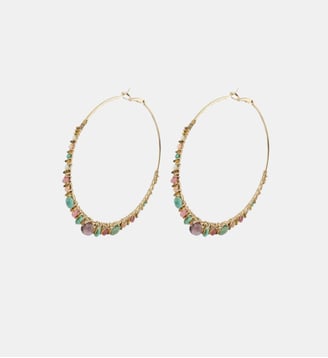 Boucles d'oreilles créoles   - Iancura - Satellite - Mauve