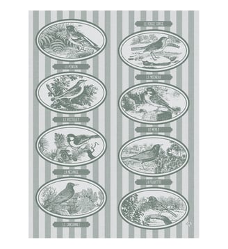 Torchon Mélodies - Le Jacquard Francais - Bleu marine