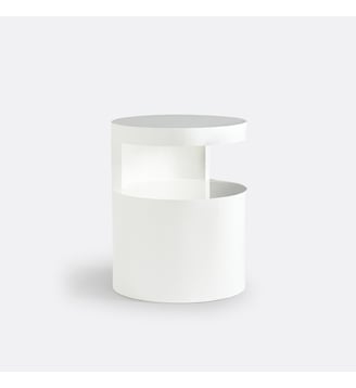 Chevet glossy, forme cylindrique - La Redoute Interieurs - Blanc