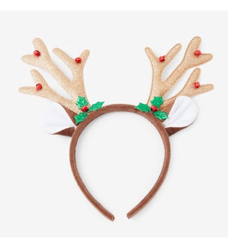 Serre-tête cerf de Noël dorés à grelots - Balaboosté - Marron