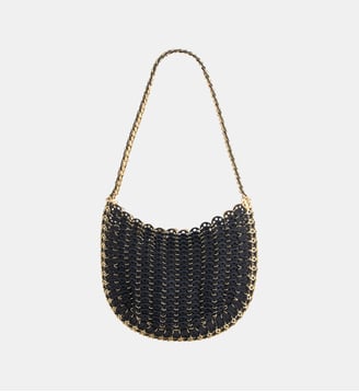 Sac Moon Hobo Flip en cuir réversible - Rabanne - Noir et doré