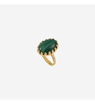 Bague plaquée or petit modèle nacre blanche - DUBARRY Caroline Najman