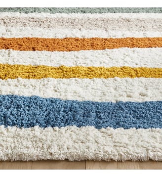 Tapis enfant rayé en coton bio - AM.PM - Multicolore