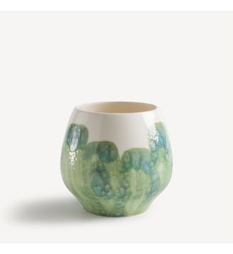 Vase peint main en faïence émaillée AM.PM