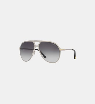 Lunettes de soleil Pilote Xavier TF - Tom Ford - Argent
