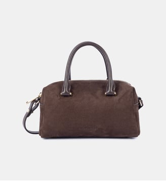 Sac à main Suède Cube en cuir - Lancaster - Marron