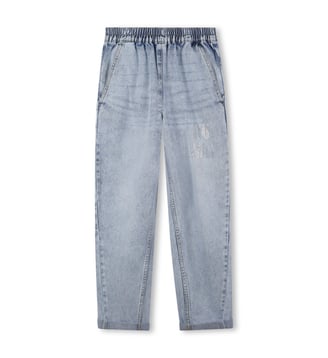 Pantalon en jean - Billieblush - Double stone et brossage