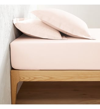 Drap housse uni coton, bonnet 32cm La Redoute Interieurs