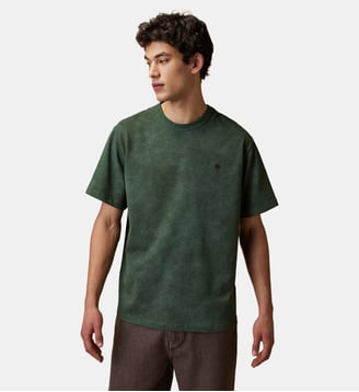 T-shirt en maille - Faguo - Vert foncé chiné