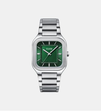Montre Quadrus Vert CW25702 - Cluse - Argenté