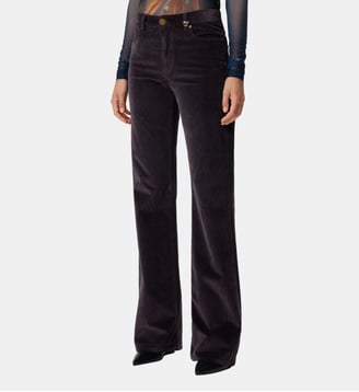 Pantalon flare en velours côtelé - Pinko - Violet