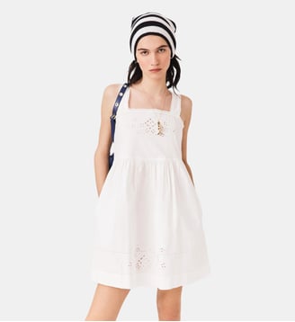 Robe courte avec galons en dentelle - Maje - Blanc