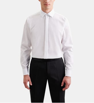 Gala 1/1 Slim Col Kent - Seidensticker - Blanc