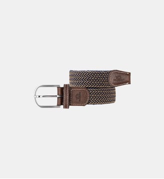 Ceinture tressée élastique Havane - Billybelt - Bleu et orange