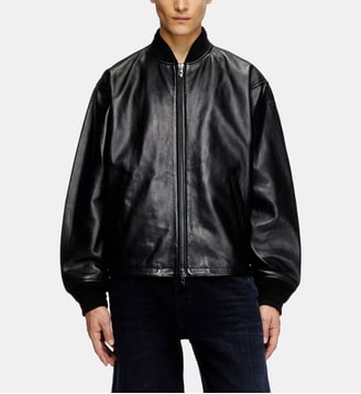 Veste bomber en cuir ciré - Diesel - Noir