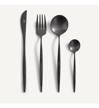Ménagère 16 pièces en inox mat - AM.PM - Noir mat