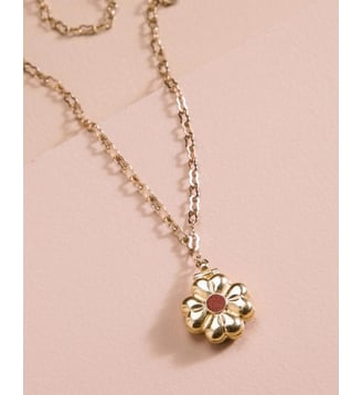 Collier Mazarine Doré - Flowers for Zoe - Rouge