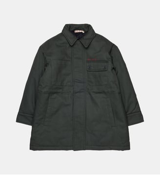 Parka avec logo imprimé - Marni - Gris foncé