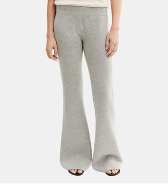 Pantalon évasé à côtes - Bompard - Gris argente