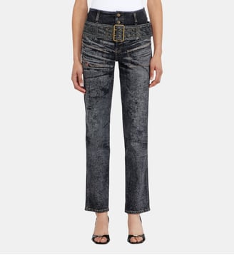 Slim Jeans High Waist D-Gorina - Diesel - Noir et gris foncé