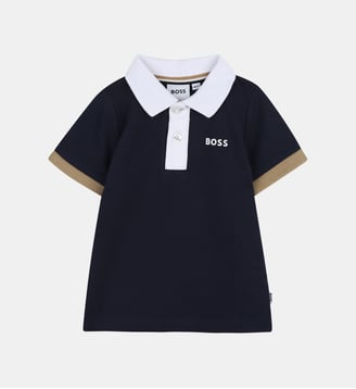 Polo manches courtes - BOSS Kidswear - Bleu cargo