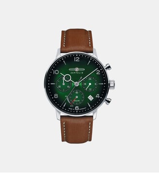Montre Hindenburg solar Vert Z-8086-4_N - Zeppelin - Argenté