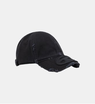 Casquette en coton twill avec détails usés - Diesel - Noir