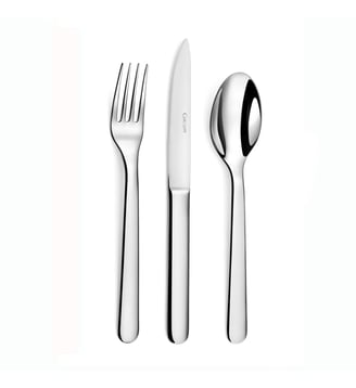 Couverts entrée, fromage, dessert pour 6 personne en acier inoxydable Couzon